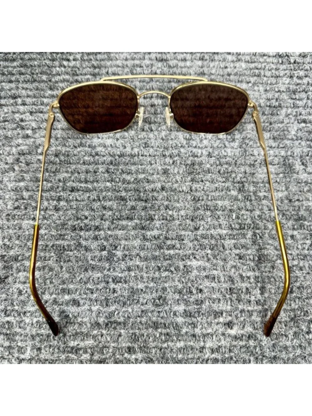 Randolph Eng. RE FGN Gold Aviator Sunglasses FRAMES ONLY 52-20-145 USA Italy VTG